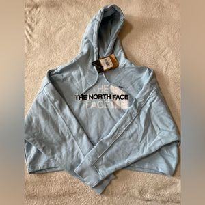 NorthFace Cropped Light Blue Hoodie NWT Size: XL